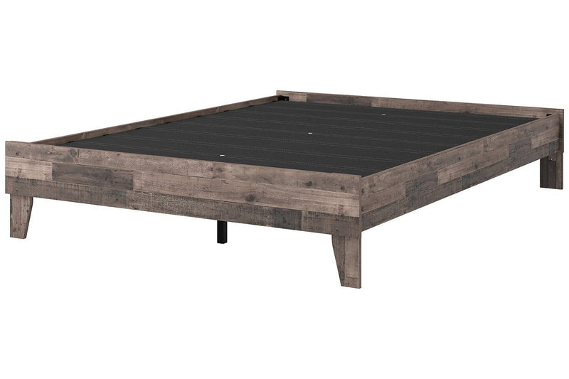 Neilsville Multi Gray Queen Platform Bed - Gate FurnitureQueen Bed