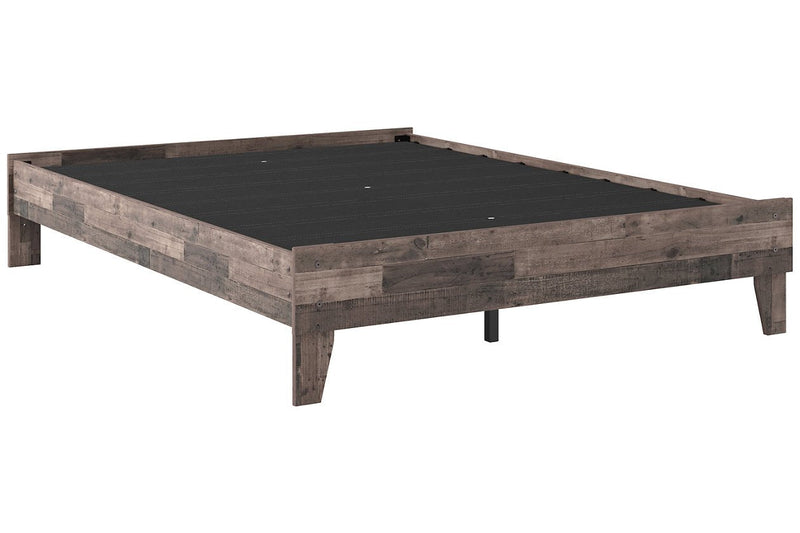 Neilsville Multi Gray Queen Platform Bed - Gate FurnitureQueen Bed