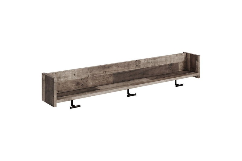 Neilsville Multi Gray Wall Mounted Coat Rack with Shelf - Gate FurnitureOther Products