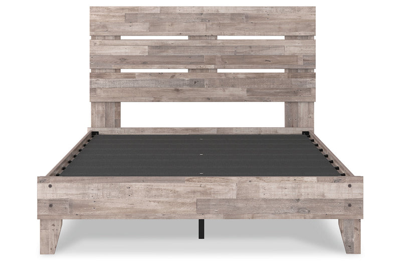 Neilsville Whitewash Queen Panel Platform Bed - Gate FurnitureQueen Bed