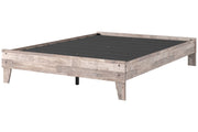 Neilsville Whitewash Queen Platform Bed - Gate FurnitureQueen Bed