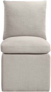 Nelori Linen Textured Performance Fabric Upholstered Dining Chair in Beige, Set of 2 - 11097Beige-C