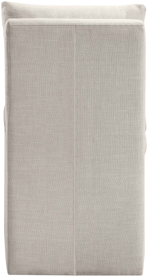 Nelori Linen Textured Performance Fabric Upholstered Dining Chair in Beige, Set of 2 - 11097Beige-C