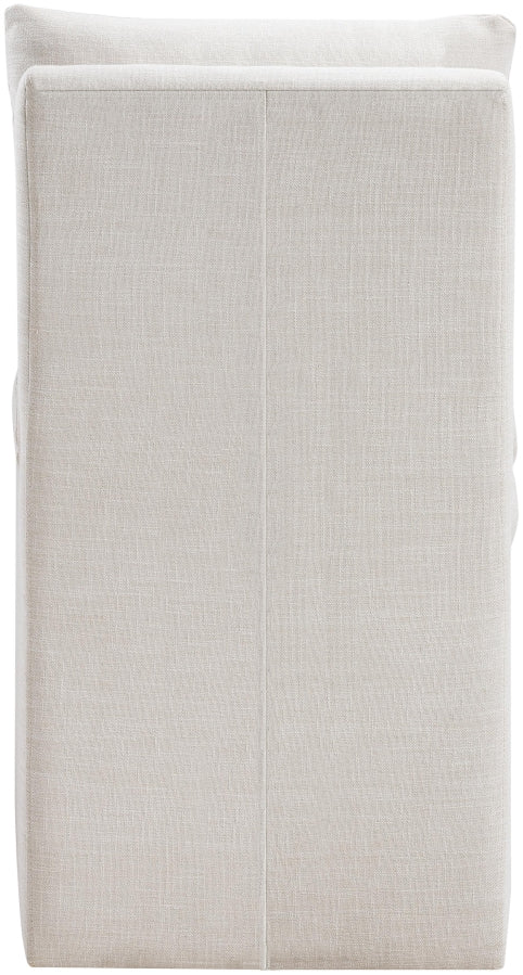 Nelori Linen Textured Performance Fabric Upholstered Dining Chair in Cream, Set of 2 - 11097Cream-C