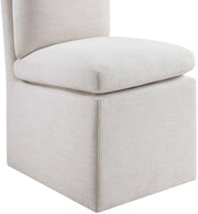 Nelori Linen Textured Performance Fabric Upholstered Dining Chair in Cream, Set of 2 - 11097Cream-C