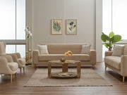 Neo 3-pieces (Sofa & Loveseat & Chair) Livingroom in Beige - 200-SIM-NEO-GIRNE03-321