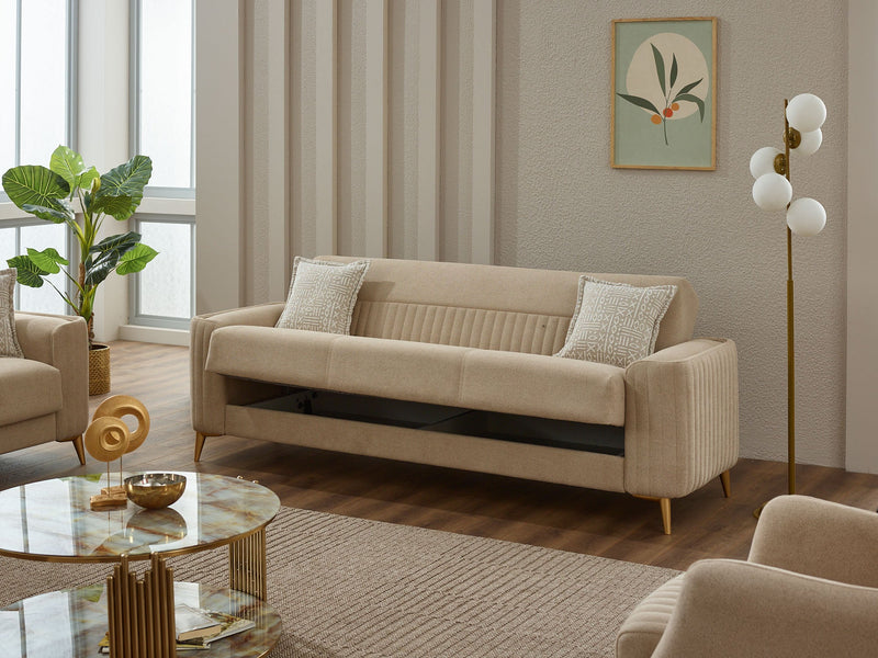 Neo 3-pieces (Sofa & Loveseat & Chair) Livingroom in Beige - 200-SIM-NEO-GIRNE03-321