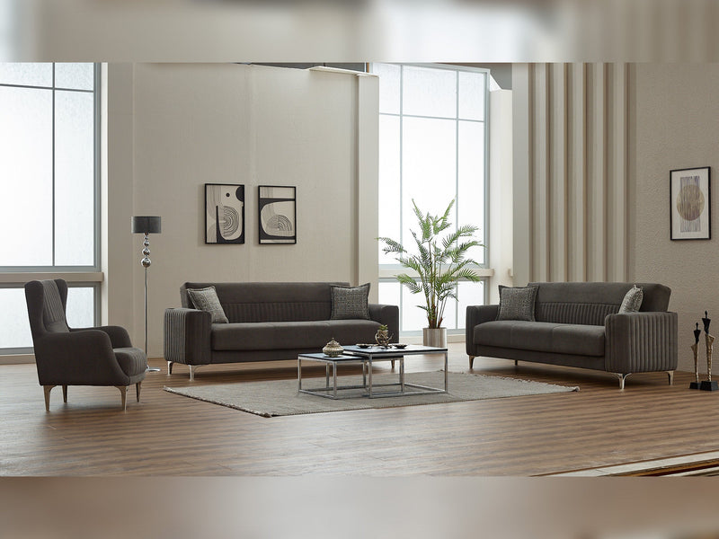 Neo 3-pieces (Sofa & Loveseat & Chair) Livingroom in Beige - 200-SIM-NEO-GIRNE03-321