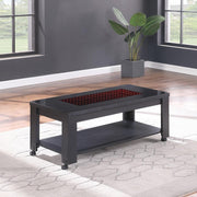 Neo - Black Coffee Table with Storage Shelf and Multi Color LED - T200-C