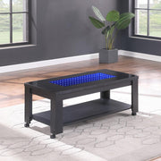 Neo - Black Coffee Table with Storage Shelf and Multi Color LED - T200-C