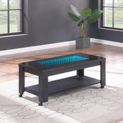 Neo - Black Coffee Table with Storage Shelf and Multi Color LED - T200-C