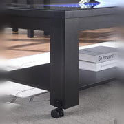 Neo - Black Coffee Table with Storage Shelf and Multi Color LED - T200-C