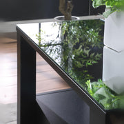 Neo - Black Coffee Table with Storage Shelf and Multi Color LED - T200-C