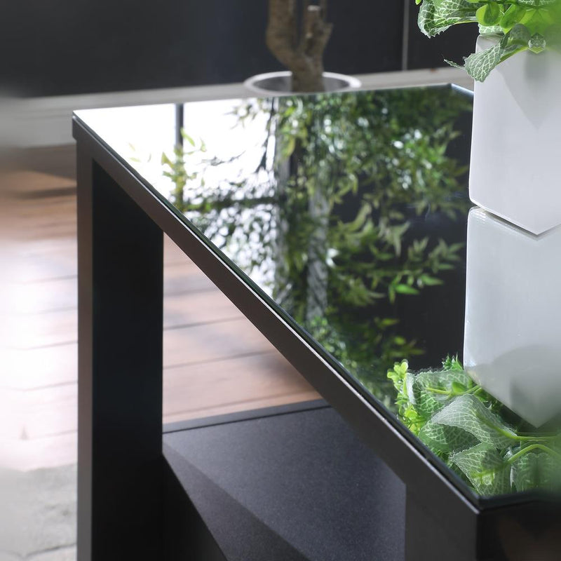 Neo - Black Coffee Table with Storage Shelf and Multi Color LED - T200-C
