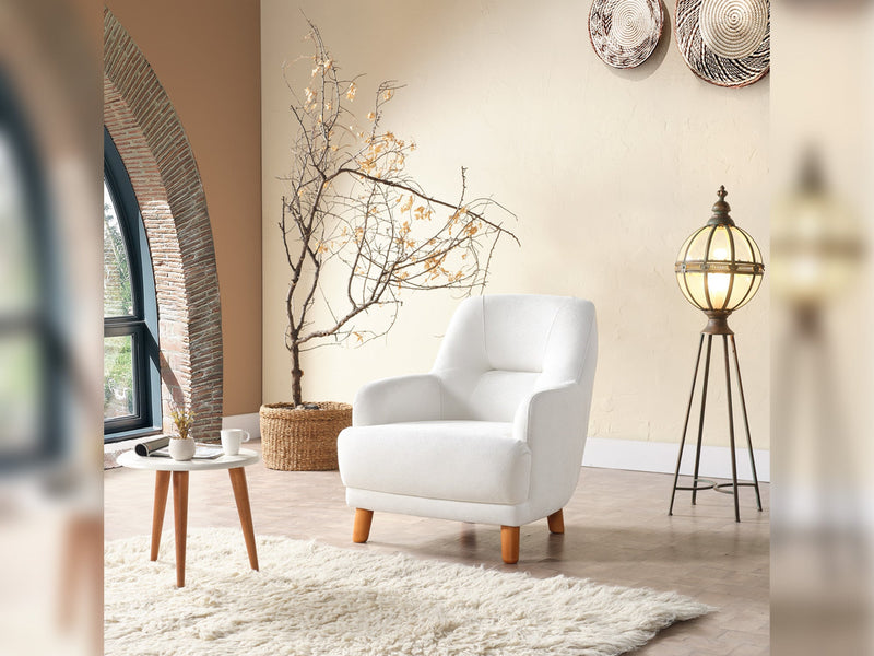 Neo Mustang 4-pieces (2 Sofa & 2 Chair) Livingroom in Cream - Anthracite - 200-ELIF-NEOM-A183-3311
