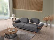 Neo Mustang 4-pieces (2 Sofa & 2 Chair) Livingroom in Cream - Anthracite - 200-ELIF-NEOM-A183-3311