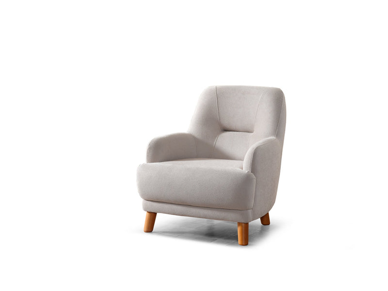 Neo Mustang 4-pieces (2 Sofa & 2 Chair) Livingroom in White - Green - 200-ELIF-NEOM-A187-3311