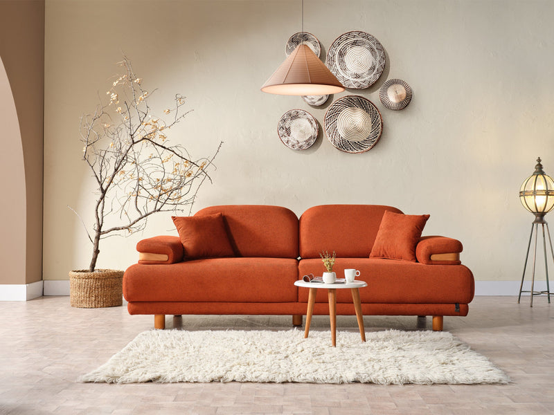 Neo Mustang 4-pieces (2 Sofa & 2 Chair) Livingroom in White - Green - 200-ELIF-NEOM-A187-3311