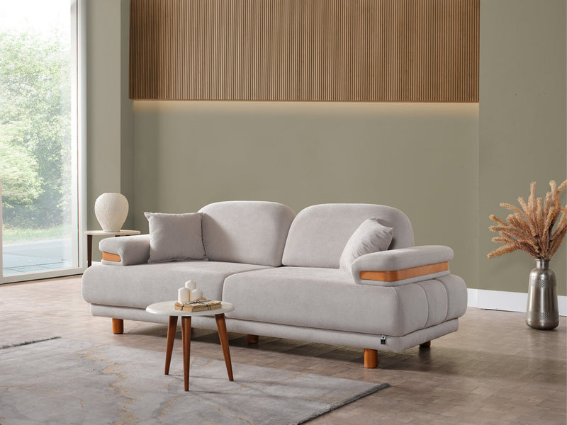 Neo Mustang 4-pieces (2 Sofa & 2 Chair) Livingroom in White - Green - 200-ELIF-NEOM-A187-3311