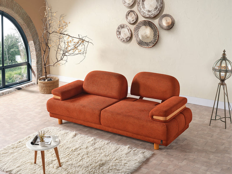 Neo Mustang 4-pieces (2 Sofa & 2 Chair) Livingroom in White - Yellow - 200-ELIF-NEOM-A185-3311