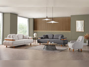 Neo Mustang 4-pieces (2 Sofa & 2 Chair) Livingroom in White - Yellow - 200-ELIF-NEOM-A185-3311