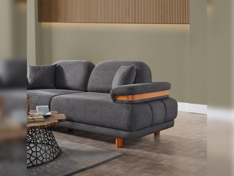 Neo Mustang 4-pieces (2 Sofa & 2 Chair) Livingroom in White - Yellow - 200-ELIF-NEOM-A185-3311