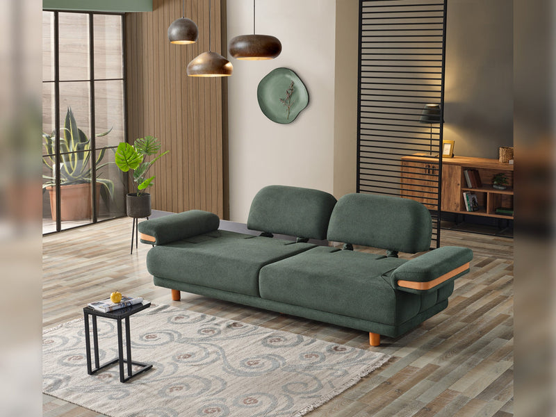 Neo Mustang Convertible Sofa in Green - 200-ELIF-NEOM-A187-3
