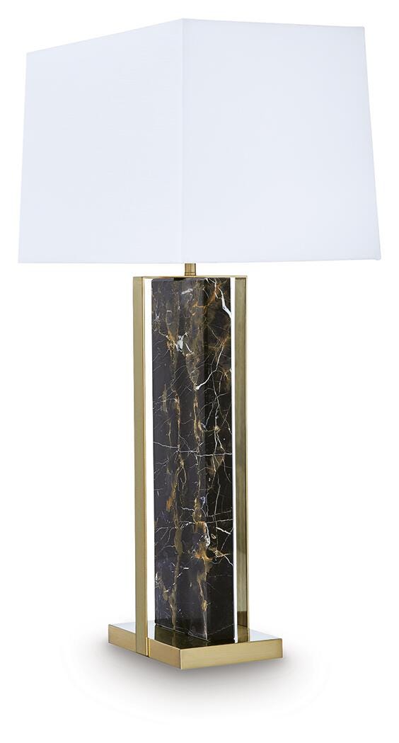 Neonish Black/Gold Finish Table Lamp - L428984