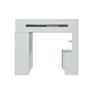 Nerice Twin Loft Bed W/Desk & Wardrobe - 38055