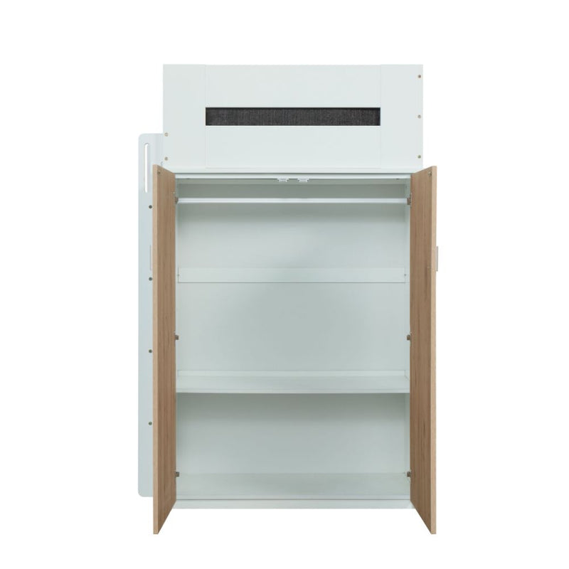 Nerice Twin Loft Bed W/Desk & Wardrobe - 38055