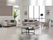Nero 3-pieces (Sofa & Loveseat & Chair) Livingroom Set Light Grey in Light Grey - 101-NER-GIR02-321