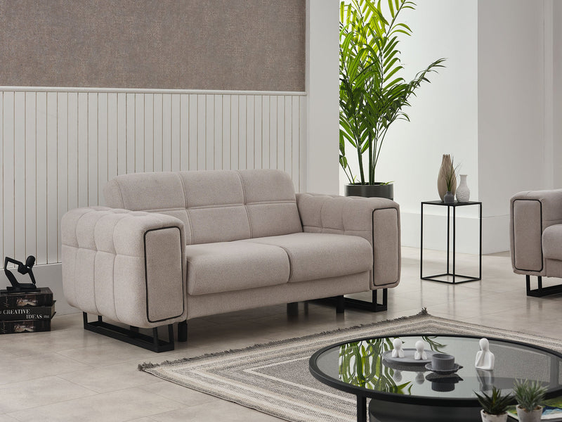 Nero 3-pieces (Sofa & Loveseat & Chair) Livingroom Set Light Grey in Light Grey - 101-NER-GIR02-321