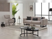 Nero 3-pieces (Sofa & Loveseat & Chair) Livingroom Set Light Grey in Light Grey - 101-NER-GIR02-321