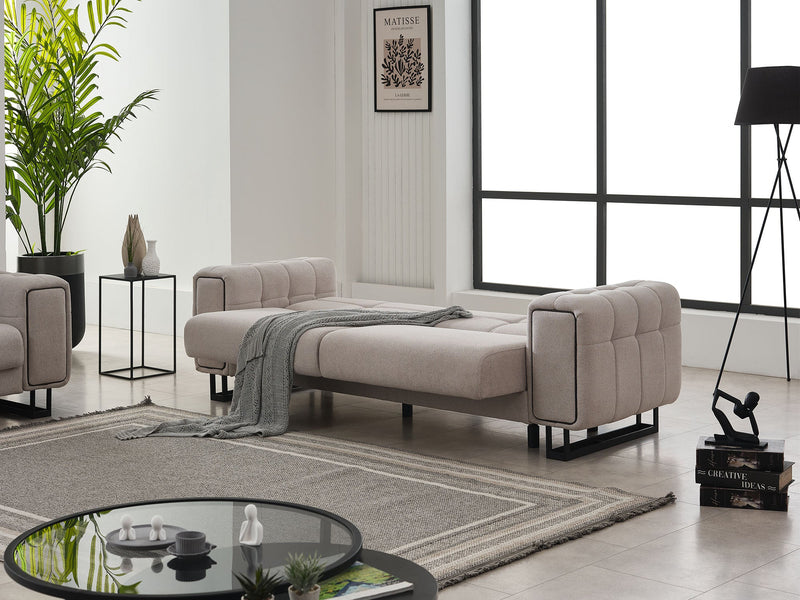 Nero 3-pieces (Sofa & Loveseat & Chair) Livingroom Set Light Grey in Light Grey - 101-NER-GIR02-321