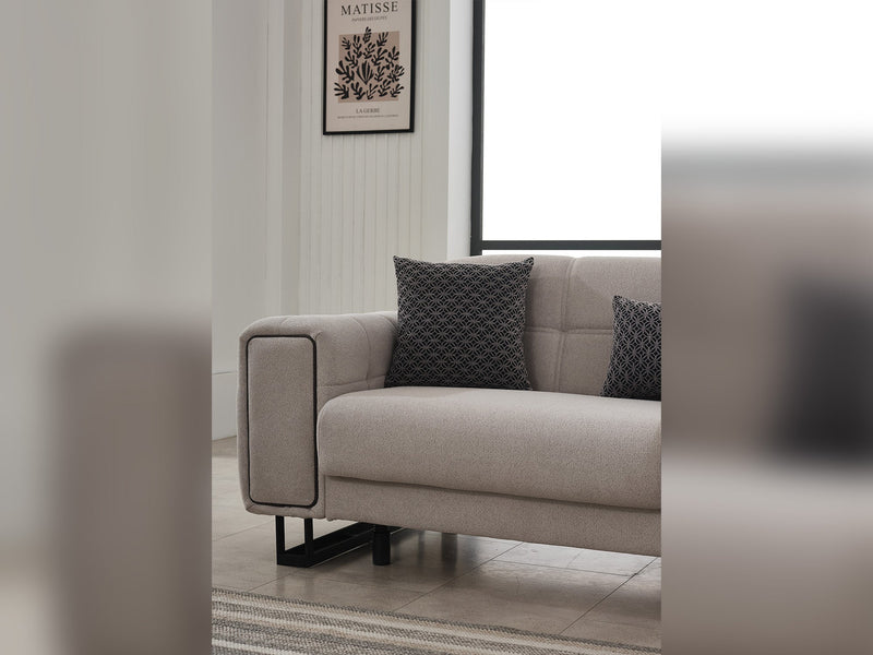 Nero 3-pieces (Sofa & Loveseat & Chair) Livingroom Set Light Grey in Light Grey - 101-NER-GIR02-321
