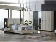 Nero Bedroom (Queen Storage Bed With Headboard & Dresser With Mirror & 2 Nightstand ) - 120-NER-SET