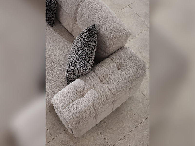 Nero Convertible Loveseat Light Grey in Light Grey - 101-NER-GIR02-2
