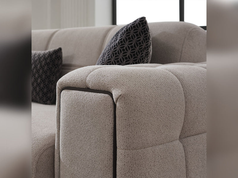 Nero Convertible Loveseat Light Grey in Light Grey - 101-NER-GIR02-2