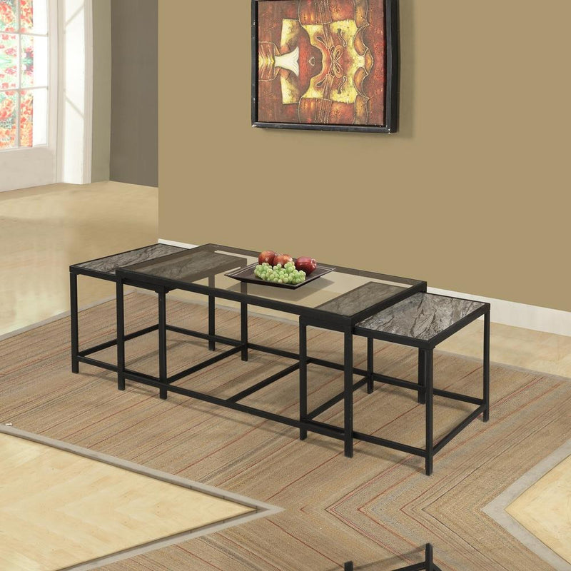 Nest - 3PC Coffee Table Set, Occasional, Brown Box: 1 of 1 Each - T616-3PC-Set