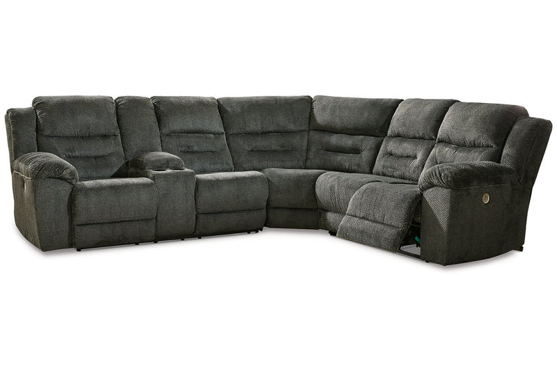 Nettington Smoke 3 - Piece Power Reclining Sectional - Gate FurniturePower Reclining Sectional