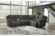 Nettington Smoke 3 - Piece Power Reclining Sectional - Gate FurniturePower Reclining Sectional