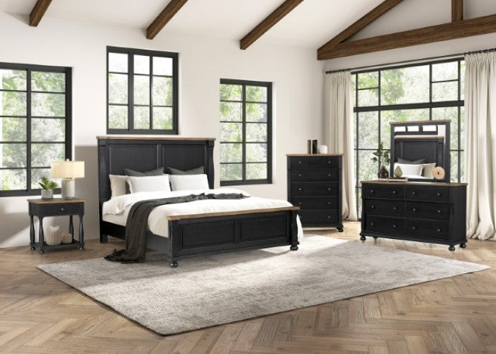 Neue Mills Farmhouse Black/Rustic Oak Dresser - FM79009BK-D