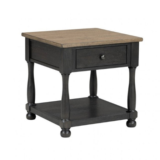 Neue Mills Weathered Black/Brown End Table - FM40009BK-E