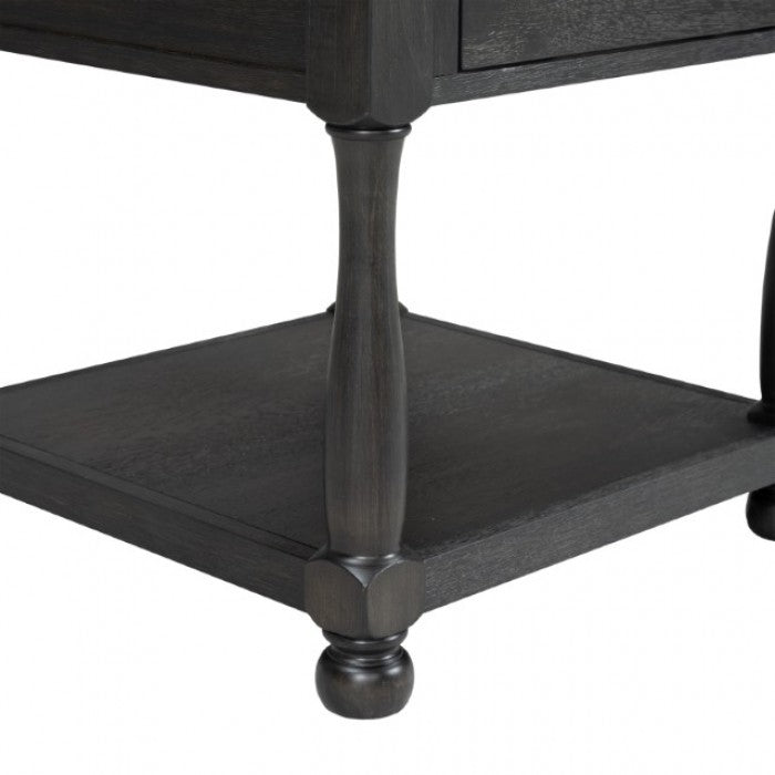 Neue Mills Weathered Black/Brown End Table - FM40009BK-E