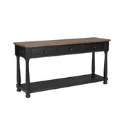 Neue Mills Weathered Black/Brown Sofa Table - FM40009BK-S
