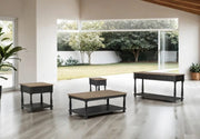 Neue Mills Weathered Black/Brown Sofa Table - FM40009BK-S