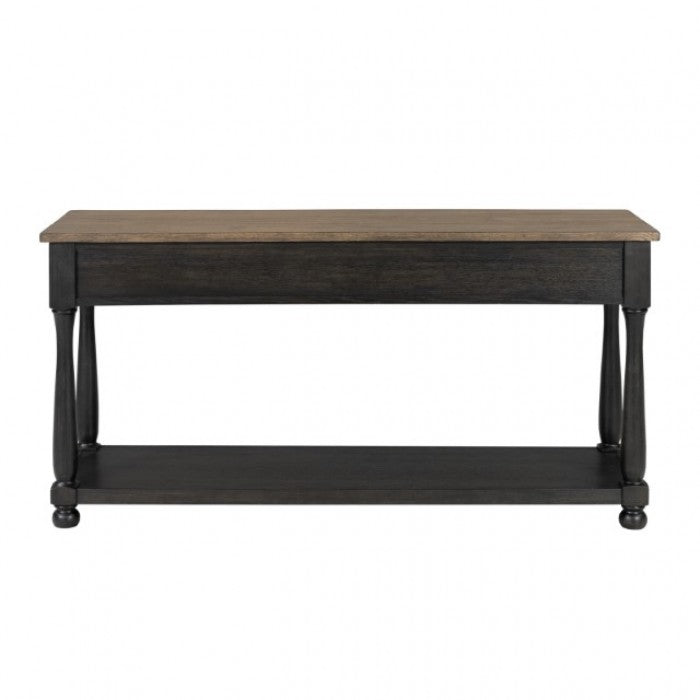 Neue Mills Weathered Black/Brown Sofa Table - FM40009BK-S