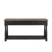 Neue Mills Weathered Black/Brown Sofa Table - FM40009BK-S