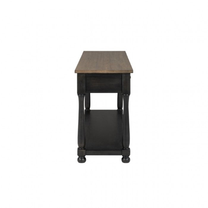 Neue Mills Weathered Black/Brown Sofa Table - FM40009BK-S