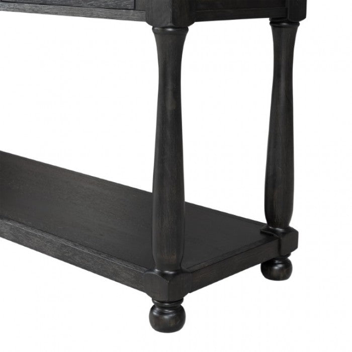 Neue Mills Weathered Black/Brown Sofa Table - FM40009BK-S